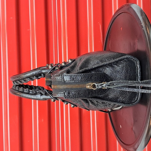 Balenciaga Le City Mini Crinkled Lambskin Leather Handbag - ACCEPTING OF… - Picture 7 of 13